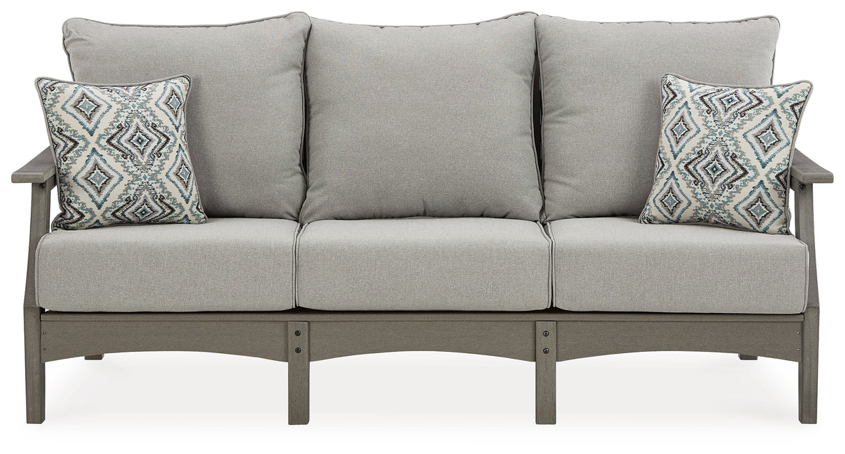 Visola Gray Outdoor Sofa With Cushion