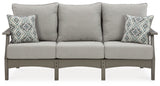 Visola Gray Outdoor Sofa With Cushion