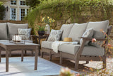 Visola Gray Outdoor Sofa With Cushion