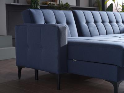 Parker Sectional (Corvet Navy) 3 Pieces