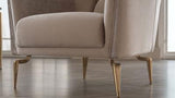 Plaza Accent Chair (Lara Cream)2 Pieces