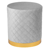 Olivia Quilted Vanity Ottoman