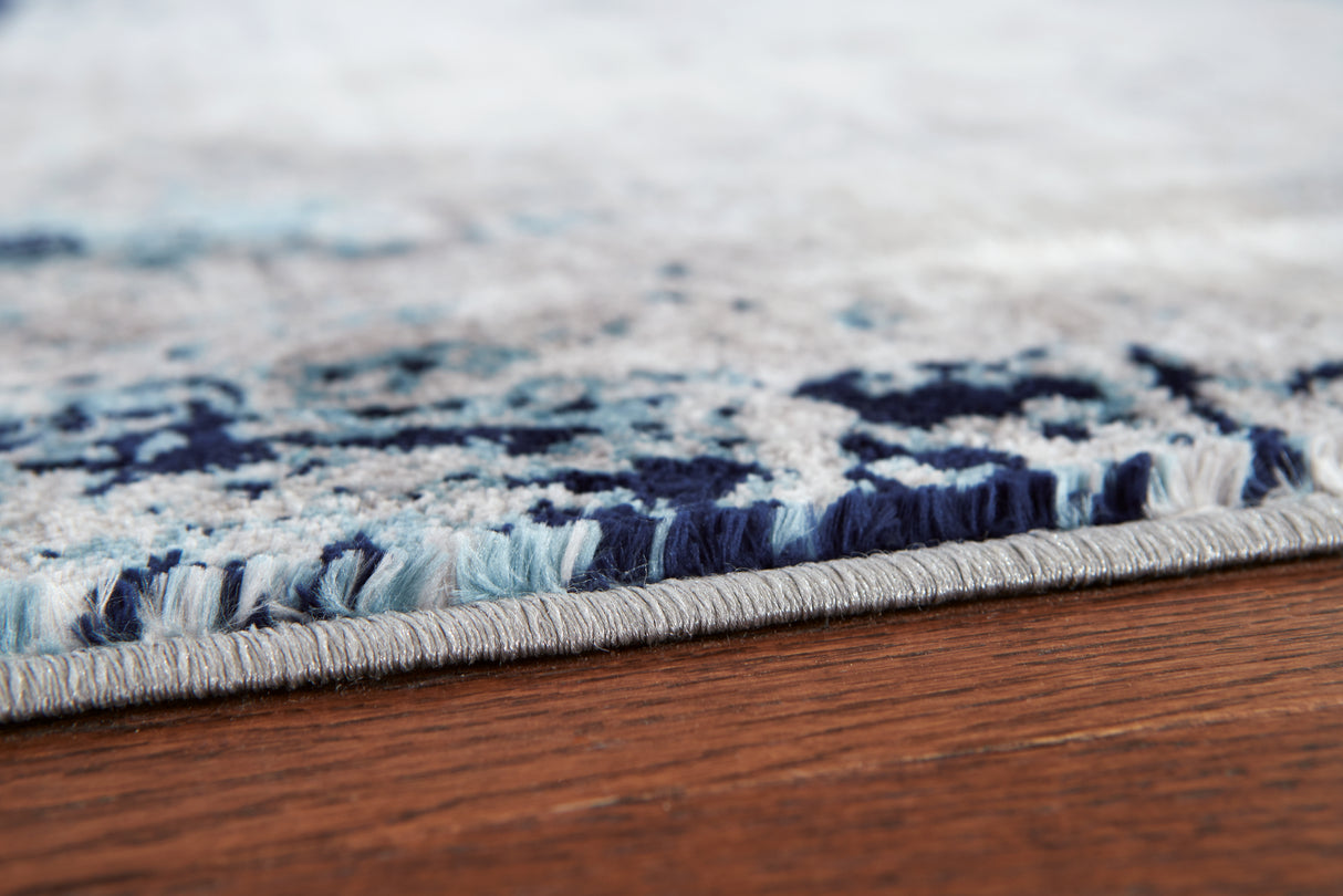 Leonelle White/Blue/Gray 7'10" X 10' Rug