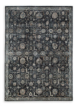 Hilcott Blue/Cream/Brown 5'3" X 7'3" Rug