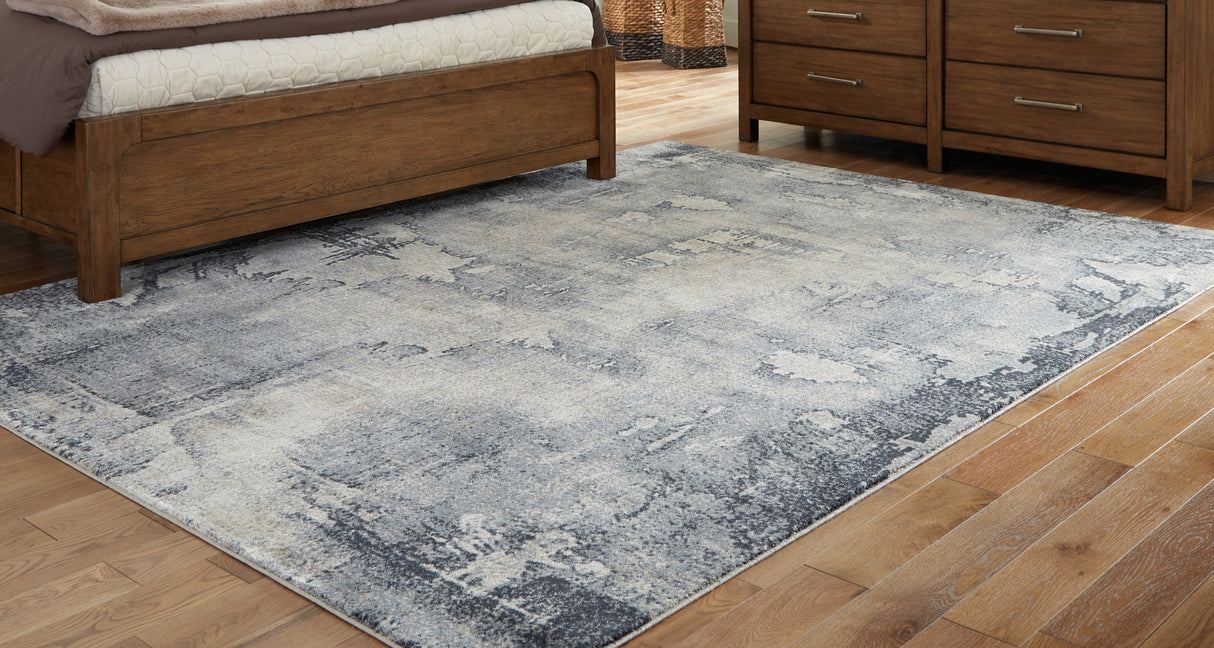 Langrich Blue/Gray/Cream 7'10" X 10'6" Rug