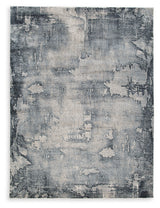 Langrich Blue/Gray/Cream 5'3" X 7'3" Rug