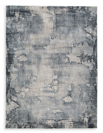 Langrich Blue/Gray/Cream 5'3" X 7'3" Rug