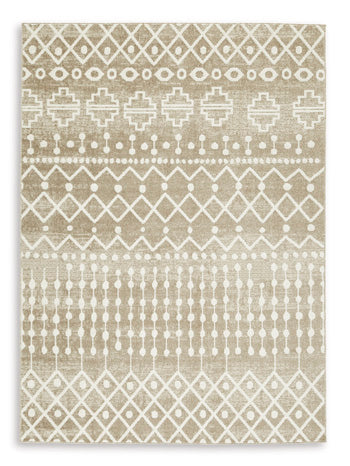 Bunchly Tan/Brown/Cream 5' X 7' Rug