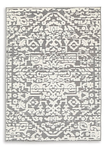 Oddetteley Gray/Ivory 4'11" X 7'2" Rug