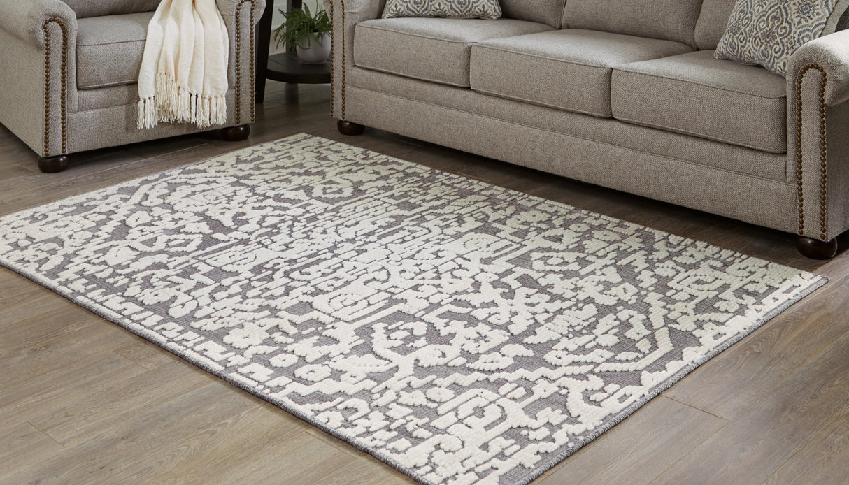 Oddetteley Gray/Ivory 4'11" X 7'2" Rug