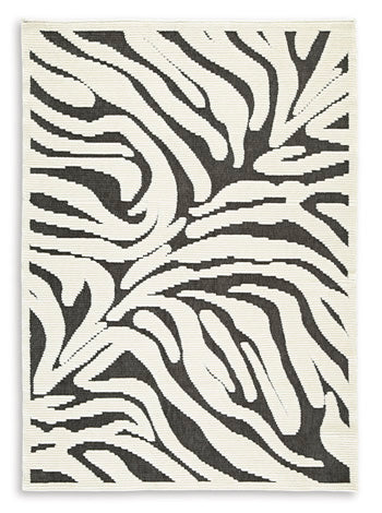 Thomwith Black/Ivory 4'11" X 7'2" Rug