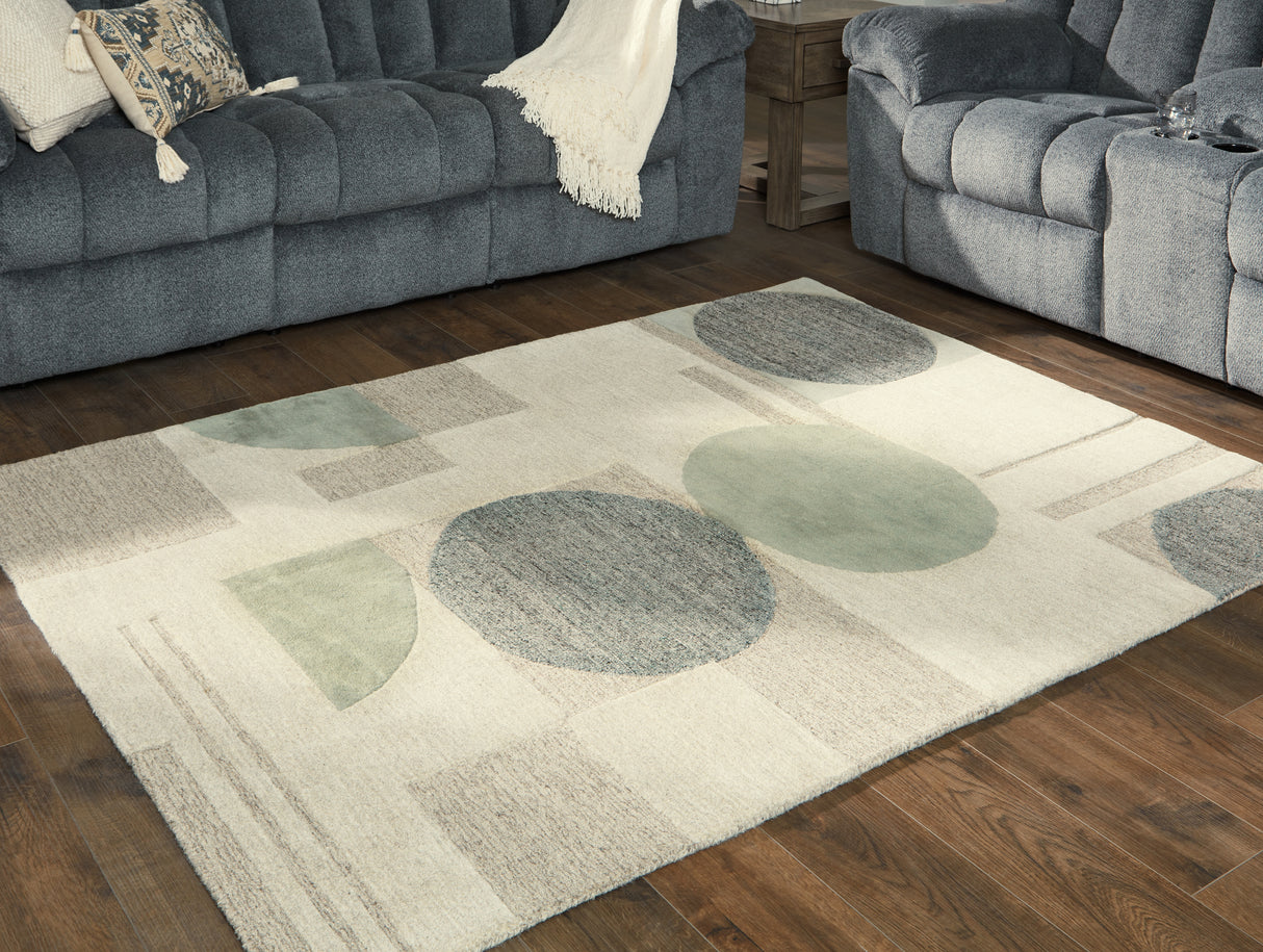 Dallane Linen/Blue/Green Medium Rug