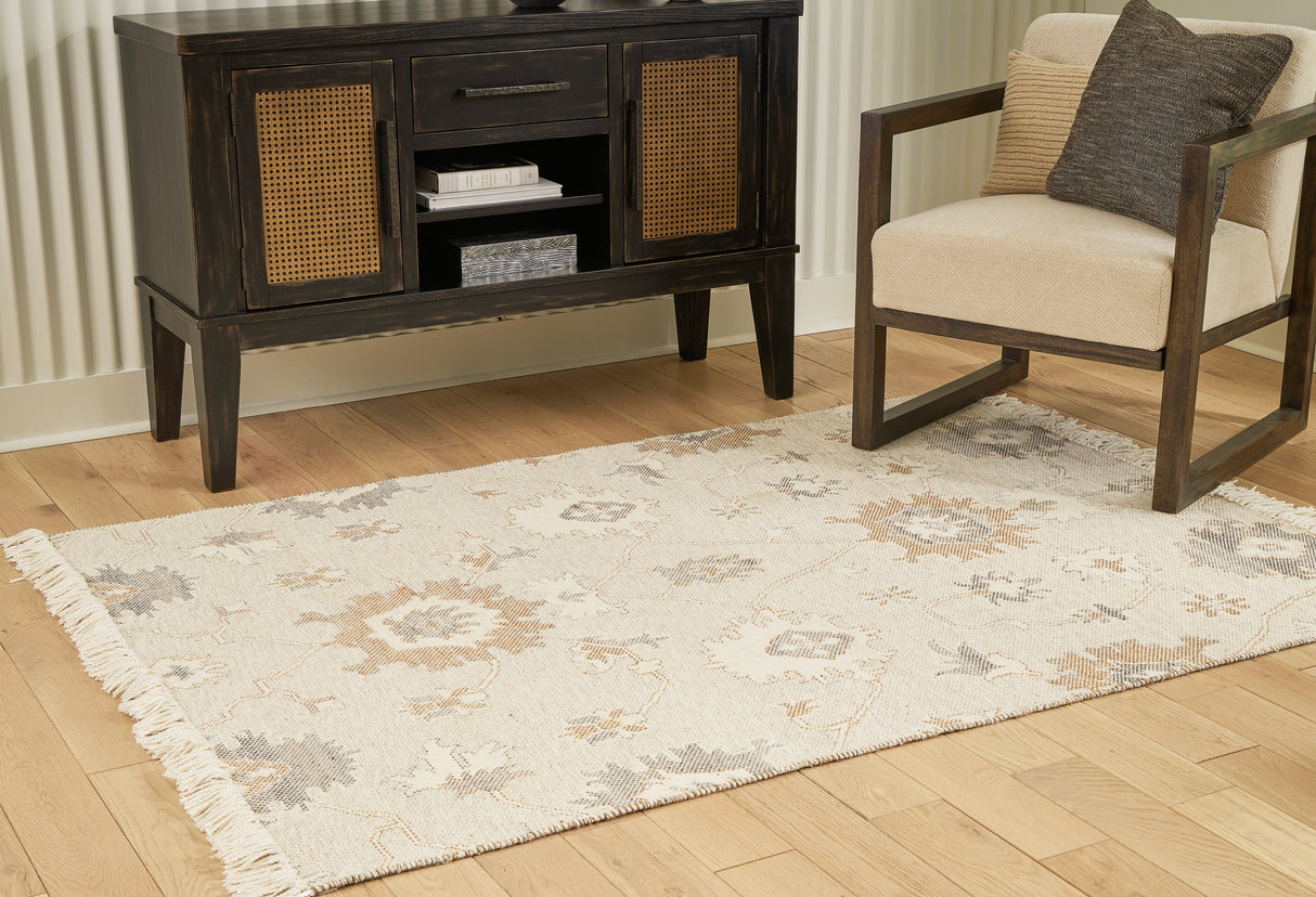 Calkin Linen/Gray/Caramel Medium Rug