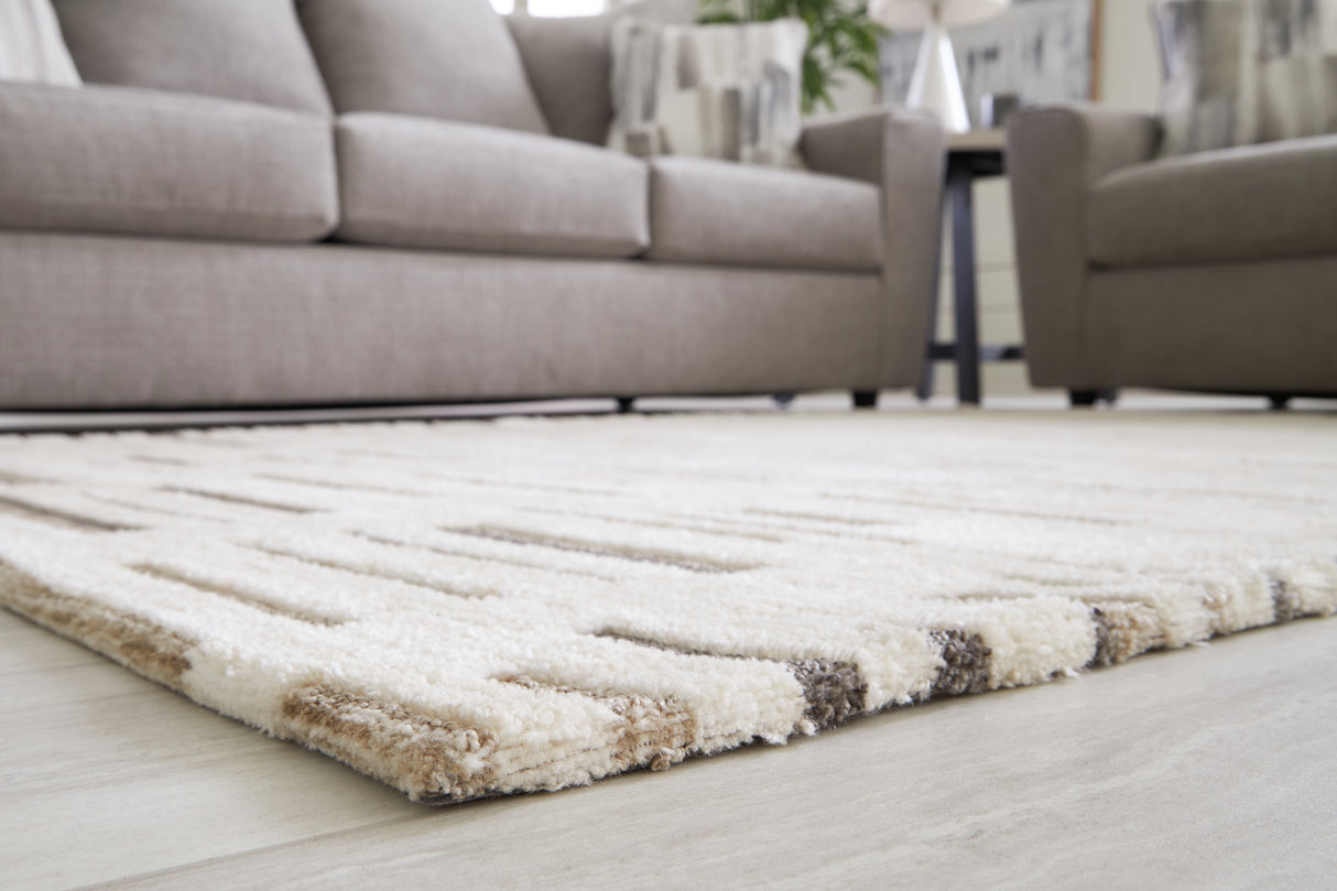 Leesdale Ivory/Brown/Black Large Rug