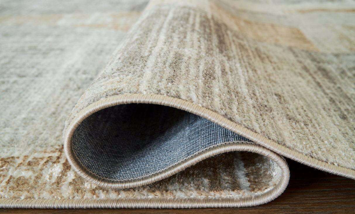 Elaning Linen/Gray/Caramel Large Rug