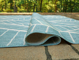 Hulsia Ivory/Aqua Large Rug