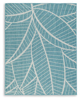 Hulsia Ivory/Aqua Large Rug