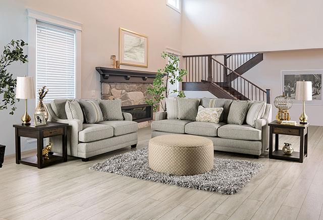 Stephney Gold/Gray Upholstery Set