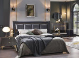 Carlino Queen Headboard (Carlino Grey Pu) 1 Piece