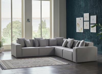 Daya Sectional Chair (Manori Grey) 1 Piece