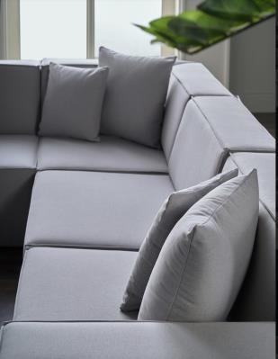 Daya Sectional Chair (Manori Grey) 1 Piece