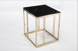 Montego Side Table (Crl Mrb /Gold)1 Piece