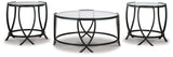 Tarrin Black Table (Set Of 3)