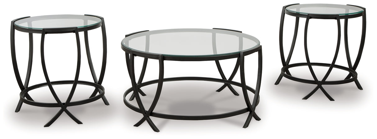 Tarrin Black Table (Set Of 3)