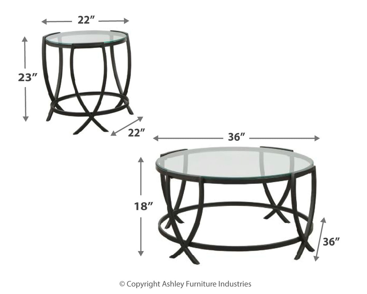 Tarrin Black Table (Set Of 3)