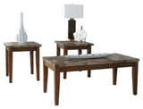 Theo Warm Brown Table (Set Of 3)