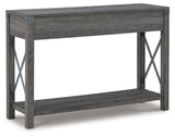 Freedan Grayish Brown Sofa/Console Table