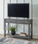 Freedan Grayish Brown Sofa/Console Table