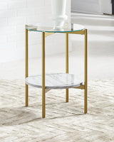 Wynora White/Gold End Table