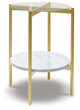 Wynora White/Gold End Table