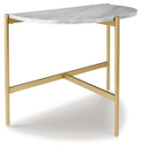 Wynora White/Gold Chairside End Table