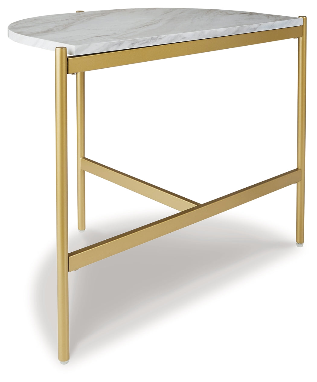 Wynora White/Gold Chairside End Table