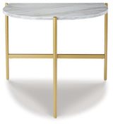 Wynora White/Gold Chairside End Table