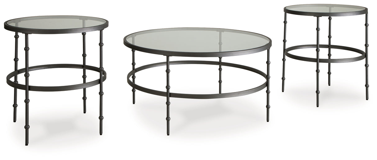 Kellyco Gunmetal Table (Set of 3)