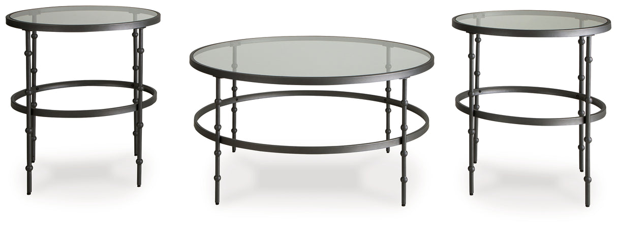 Kellyco Gunmetal Table (Set of 3)