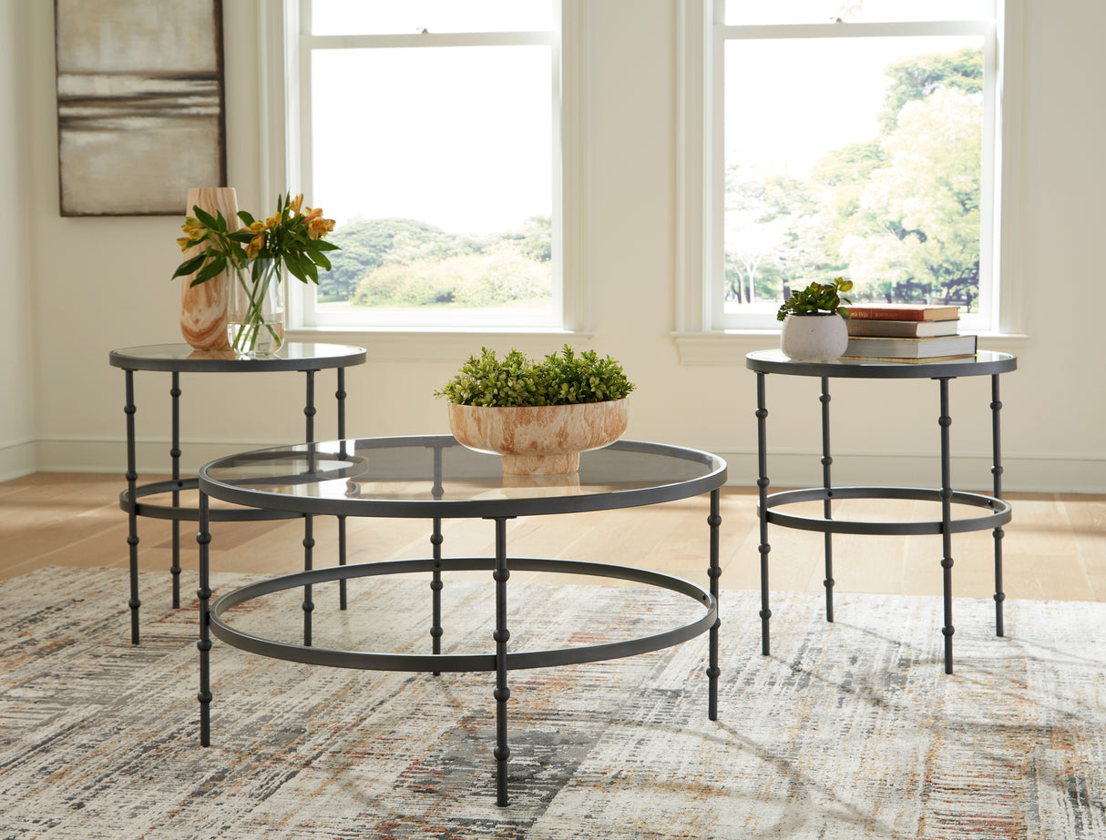 Kellyco Gunmetal Table (Set of 3)