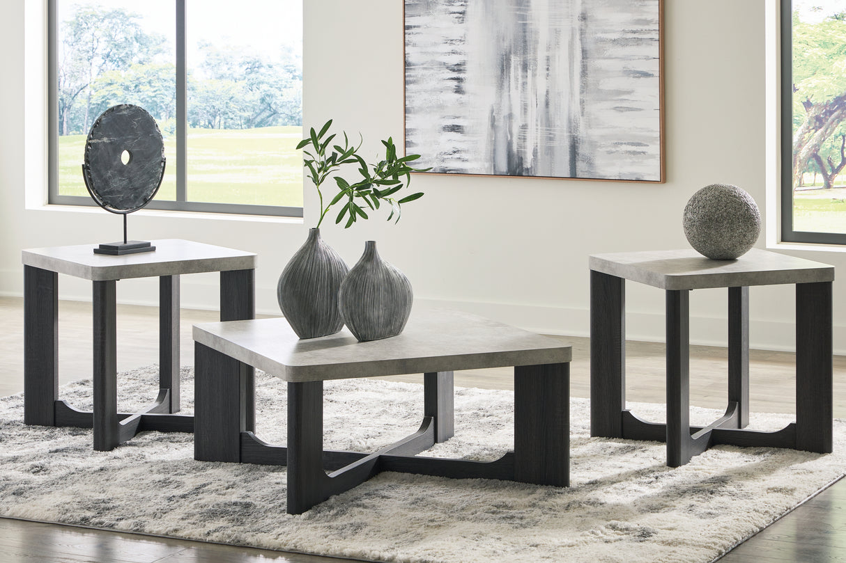 Sharstorm Two-Tone Gray Table (Set Of 3)