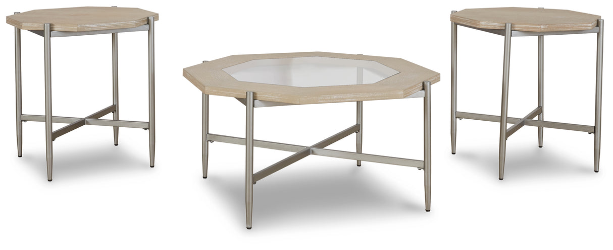 Varlowe Bisque Table (Set Of 3)