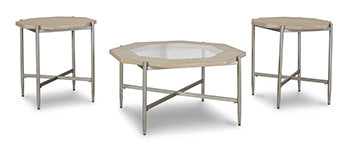 Varlowe Bisque Table (Set Of 3)