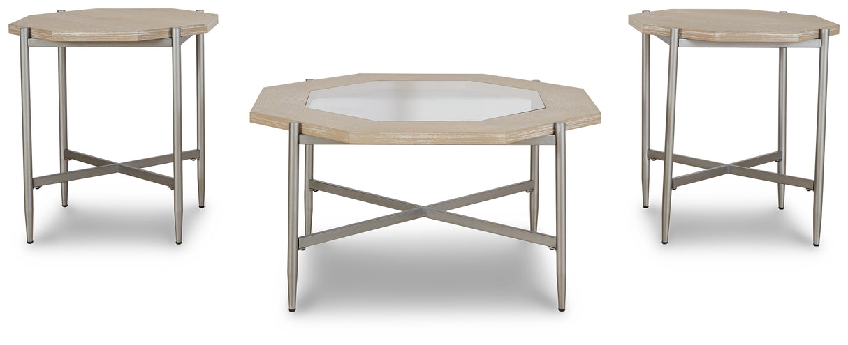 Varlowe Bisque Table (Set Of 3)