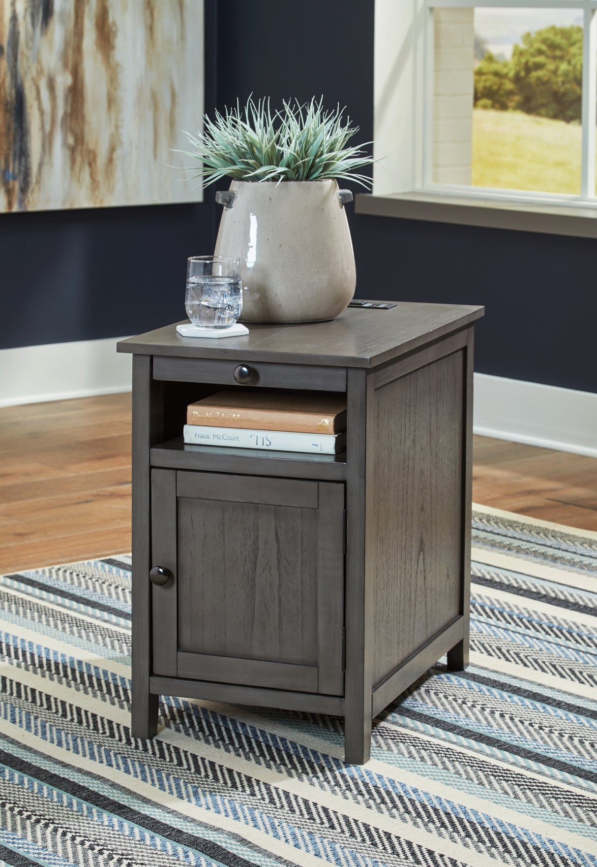 Treytown Gray Chairside End Table