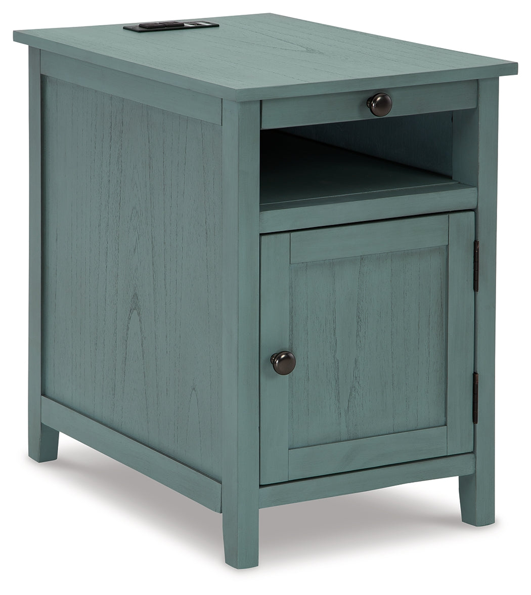 Treytown Teal Chairside End Table