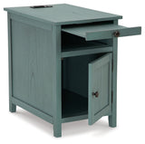 Treytown Teal Chairside End Table