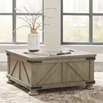 Aldwin Gray Coffee Table With Storage