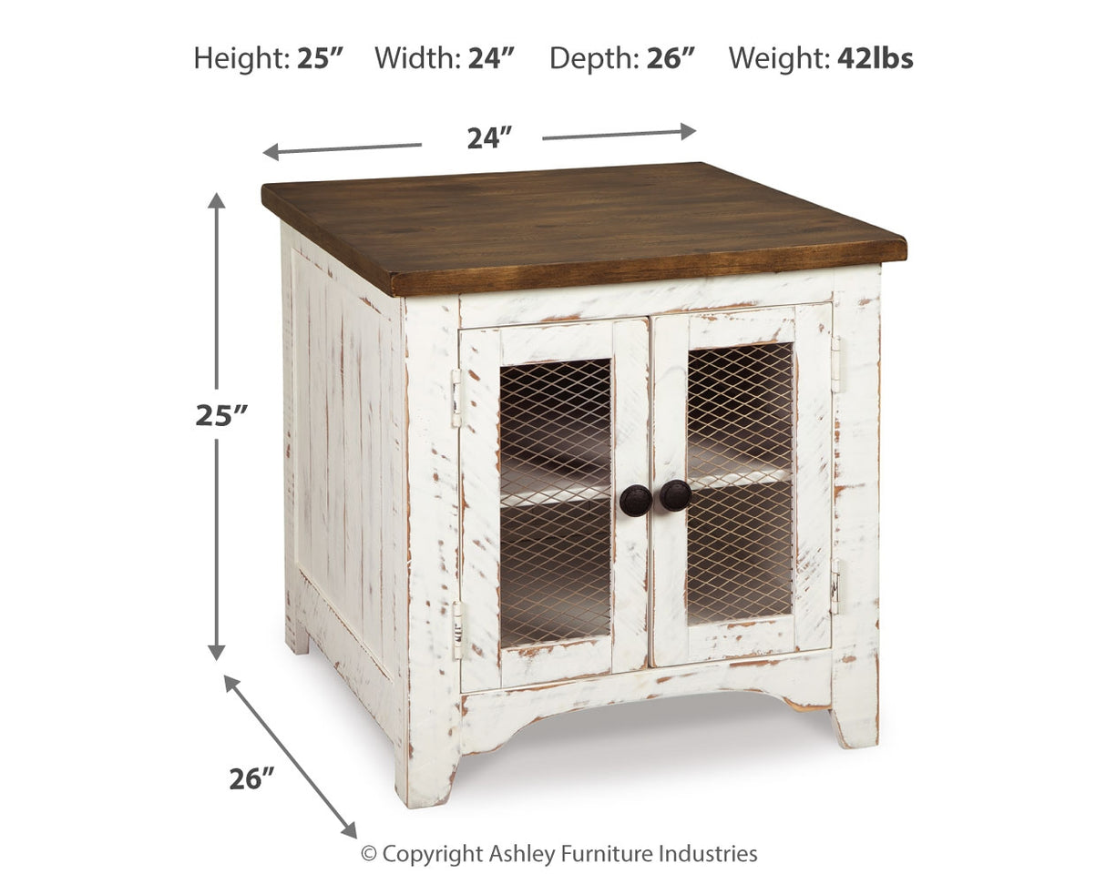 Wystfield White/Brown End Table