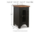 Valebeck Black/Brown Chairside End Table